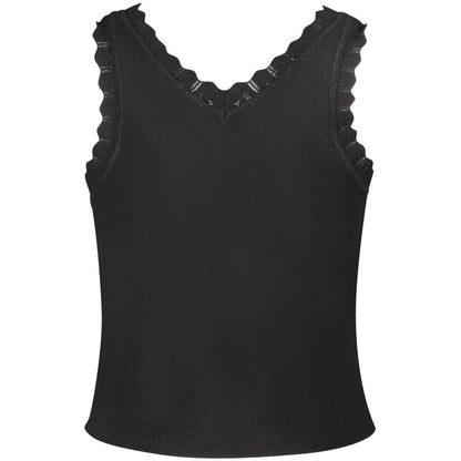 Black Viscosa Women Tank Top