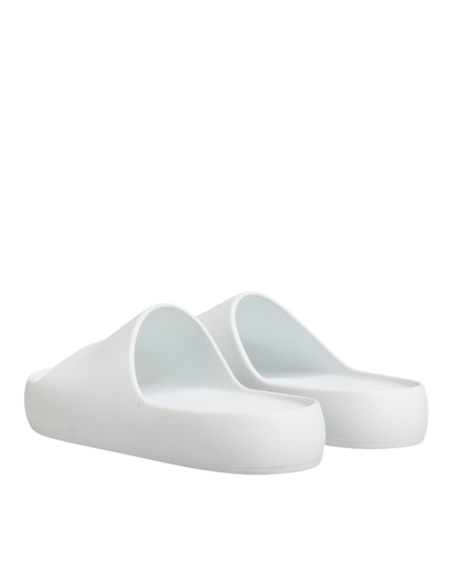 White Logo Slides Sandals Men Beachwear Shoes