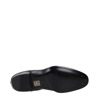 Black Leather Ankle Boots