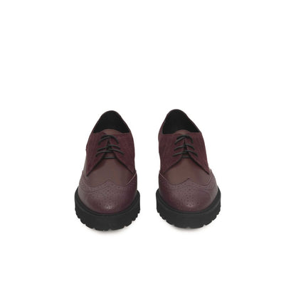 Burgundy Cowhide Women Loafer