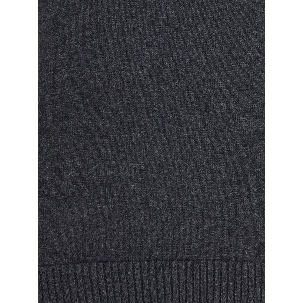 Gray Fleece Wool Sweatshirt