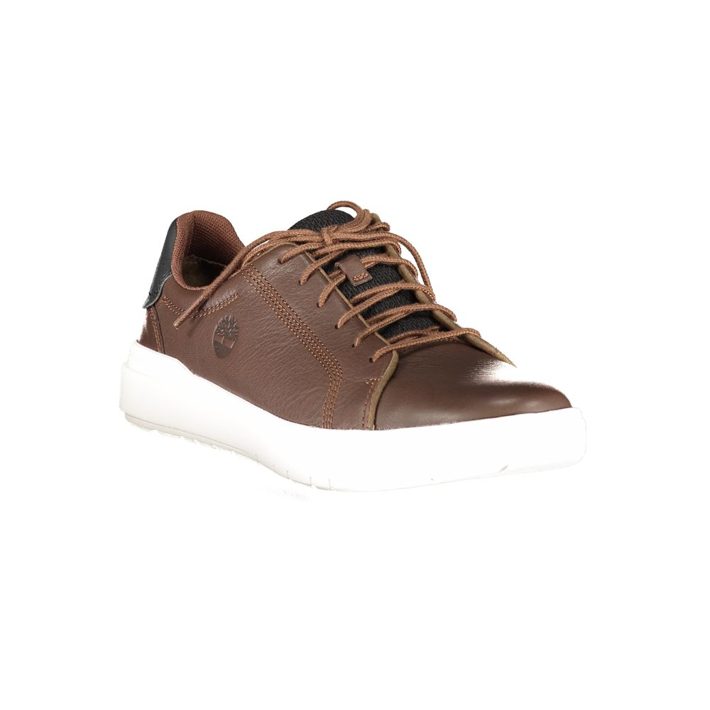 Marrone Polyurethane Men Sneaker