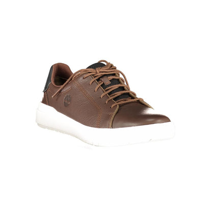 Marrone Polyurethane Men Sneaker