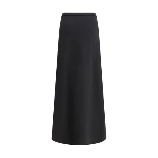 Black Viscose Long Skirt