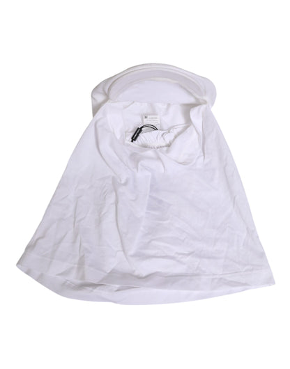 White Cotton DG Logo Plaque Baseball Balaclava Hat