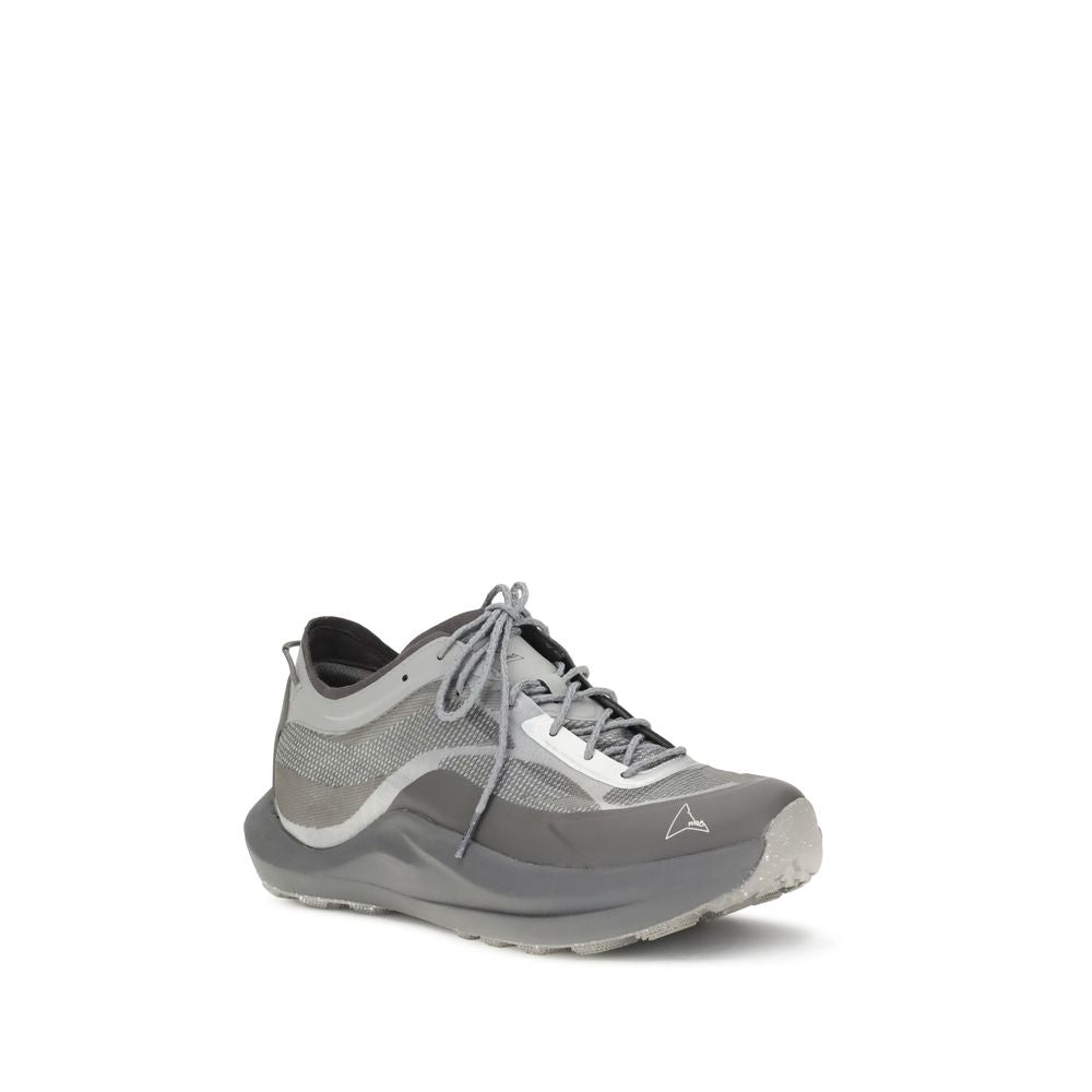 Gray Polyamide Athletic Sneakers