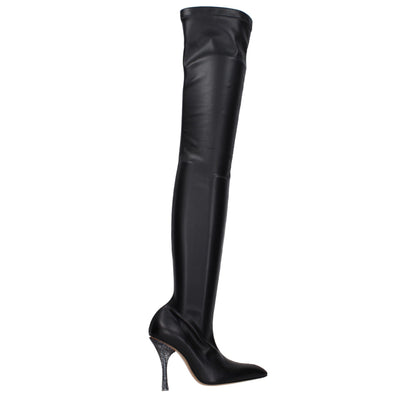 Black Leather Over The Knee
