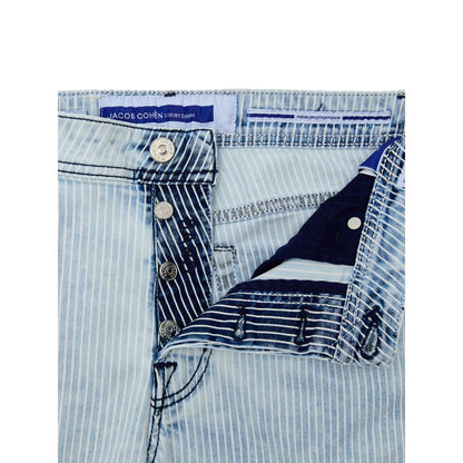 Blue Cotton Skinny Jeans