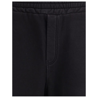 Black Cotton Casual Pants