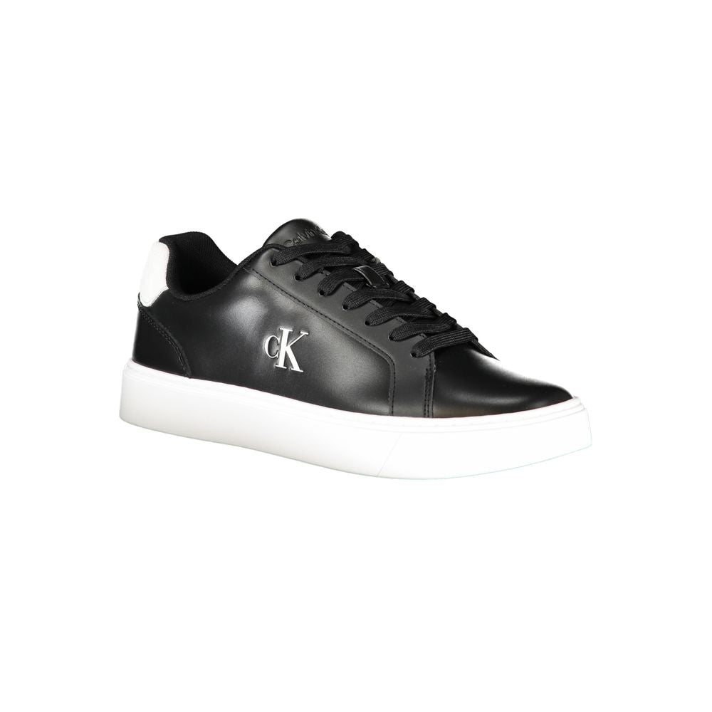 Black Polyurethane Men Sneaker
