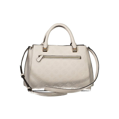 Bianco Polyurethane Women Handbag