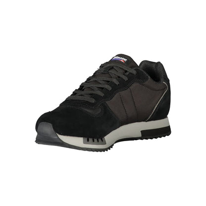 Black Polyurethane Men Sneaker