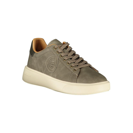 Grigio Polyurethane Men Sneaker