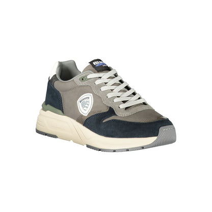 Grigio Polyurethane Men Sneaker