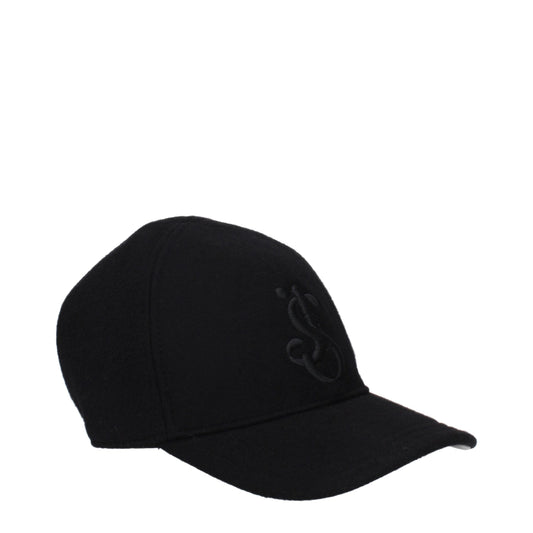 Black Cashmere Cap (Baseball Hat)