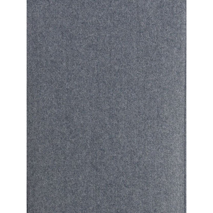 Gray Fleece Wool Long Skirt