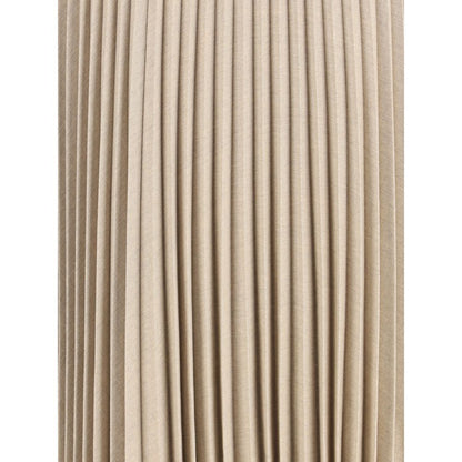 Beige Wool Long Skirt