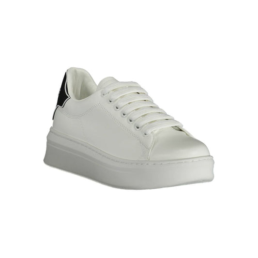 White Polyurethane Women's Sneaker