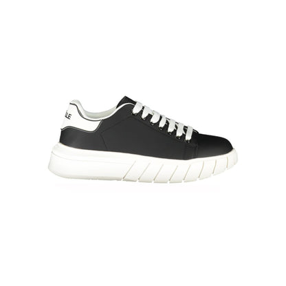 Black Polyurethane Men Sneaker