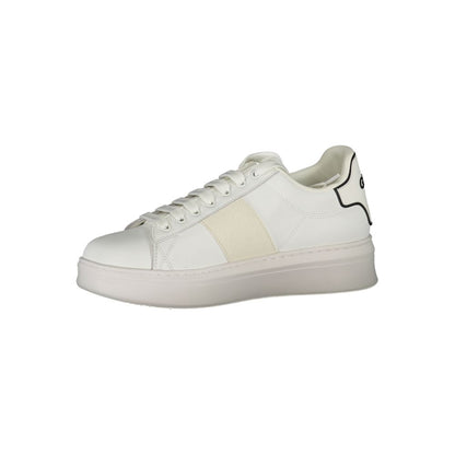 White Polyurethane Men Sneaker