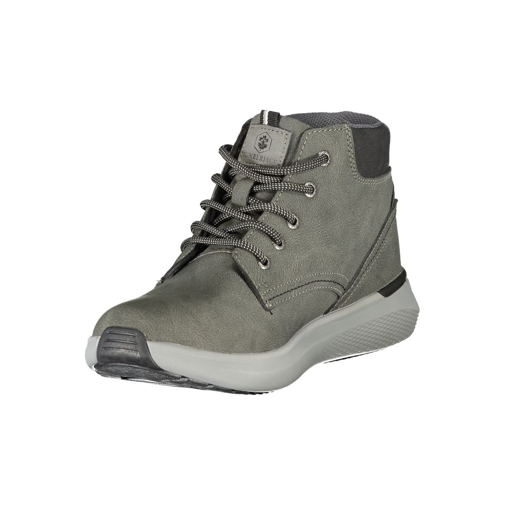 Grigio Polyester Men Sneaker