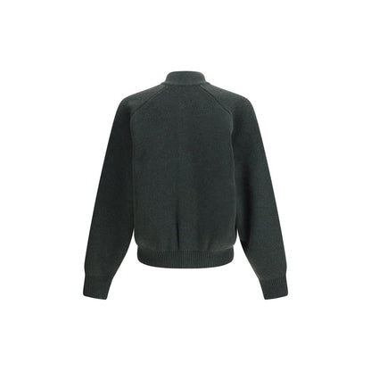 Bicolor Fleece Wool Cardigan