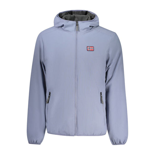 Blue Polyester Jackets & Coat