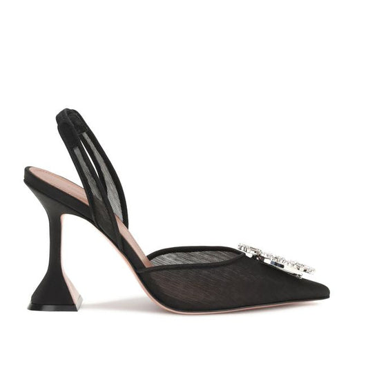 Black Polyester Pumps