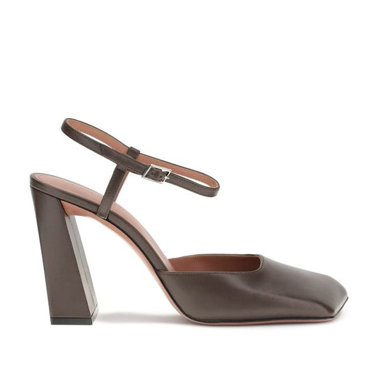 Gray Calf Leather Bos Taurus High Heel Pumps