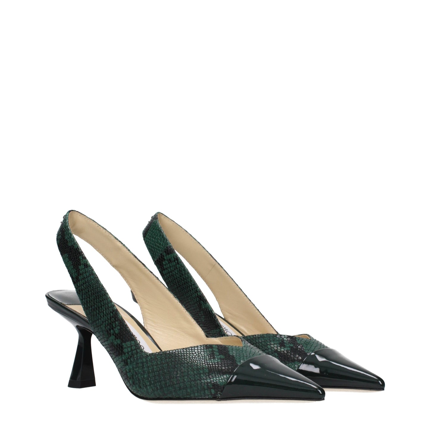 Green Leather Pumps
