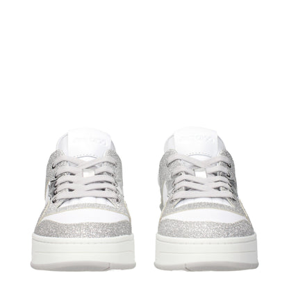 White Leather Low Top Sneakers