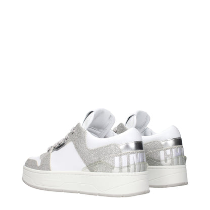 White Leather Low Top Sneakers