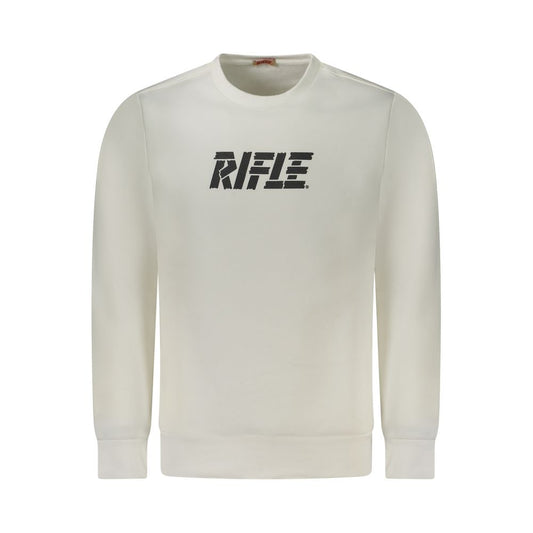 White Cotton Men Sweatshirt