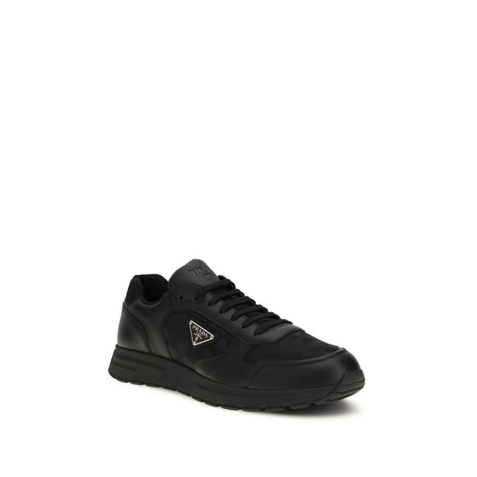 Black Recycled Polyamide Athletic Sneakers
