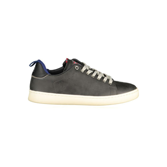 Black Polyurethane Men Sneaker