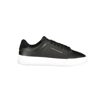Black Polyurethane Men's Sneaker