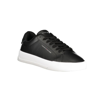 Black Polyurethane Men's Sneaker