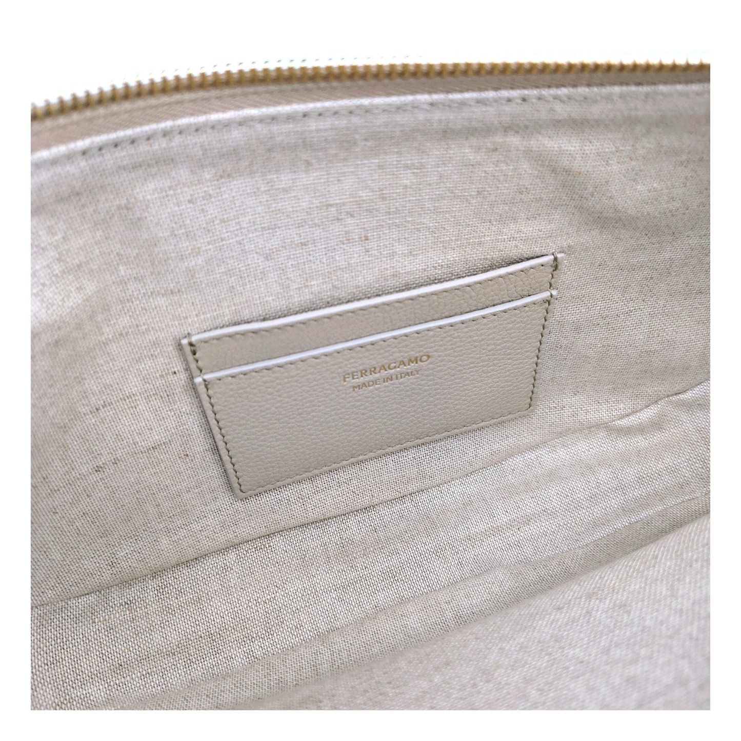 Gray Leather Shoulder Bag