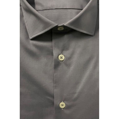 Gray Cotton Men Shirt