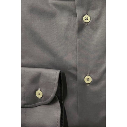 Gray Cotton Men Shirt