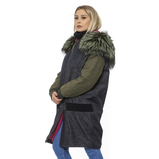 Gray Leather Women Bomber Jacket
