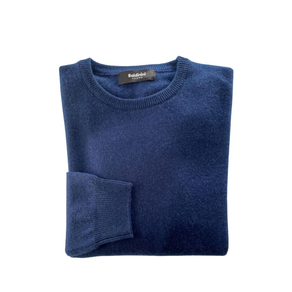 Blue Cashmere Men Sweater