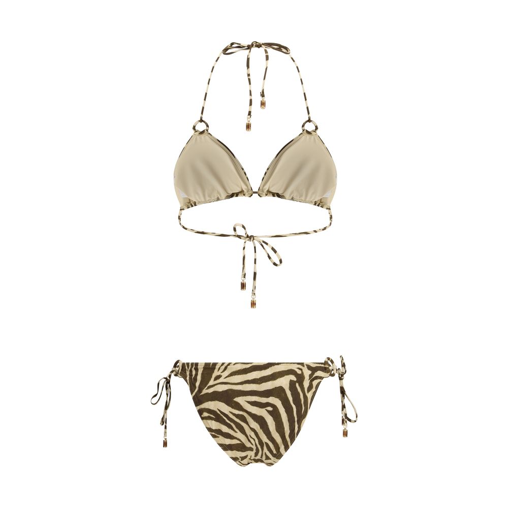 Brown Polyamide Bikini