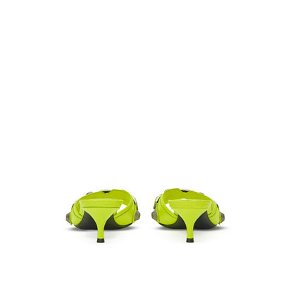 Yellow Leather Mules