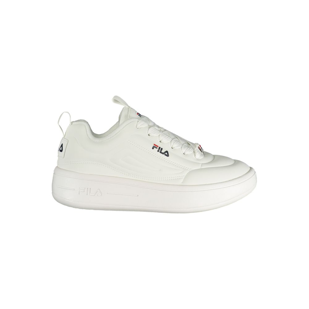 White Polyester Women Sneaker