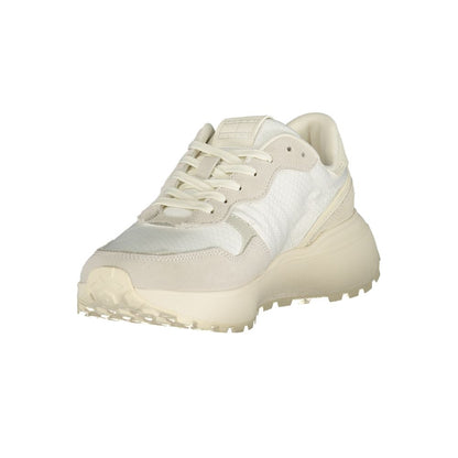 White Polyurethane Women Sneaker