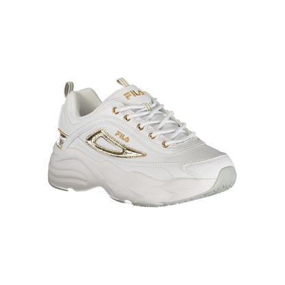 White Polyester Women Sneaker