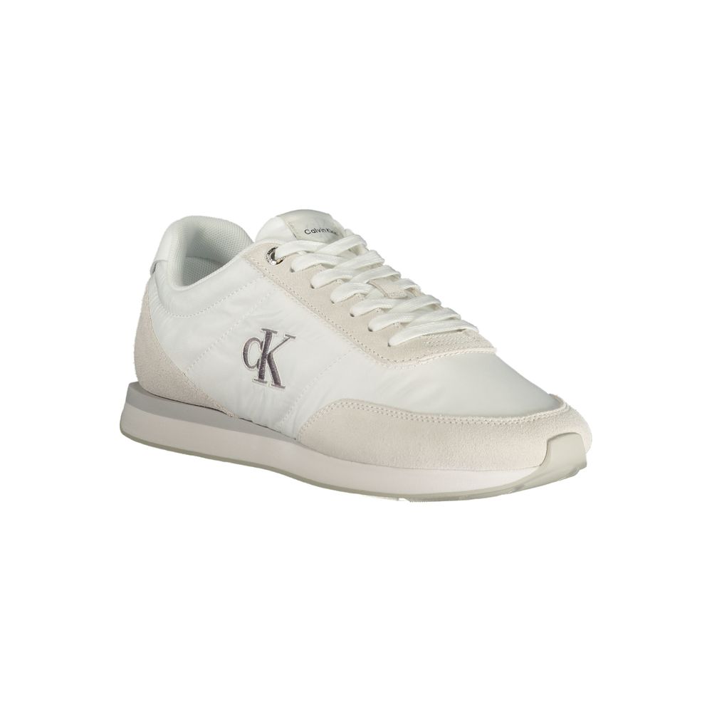 White Recycled Polyester Men Sneaker