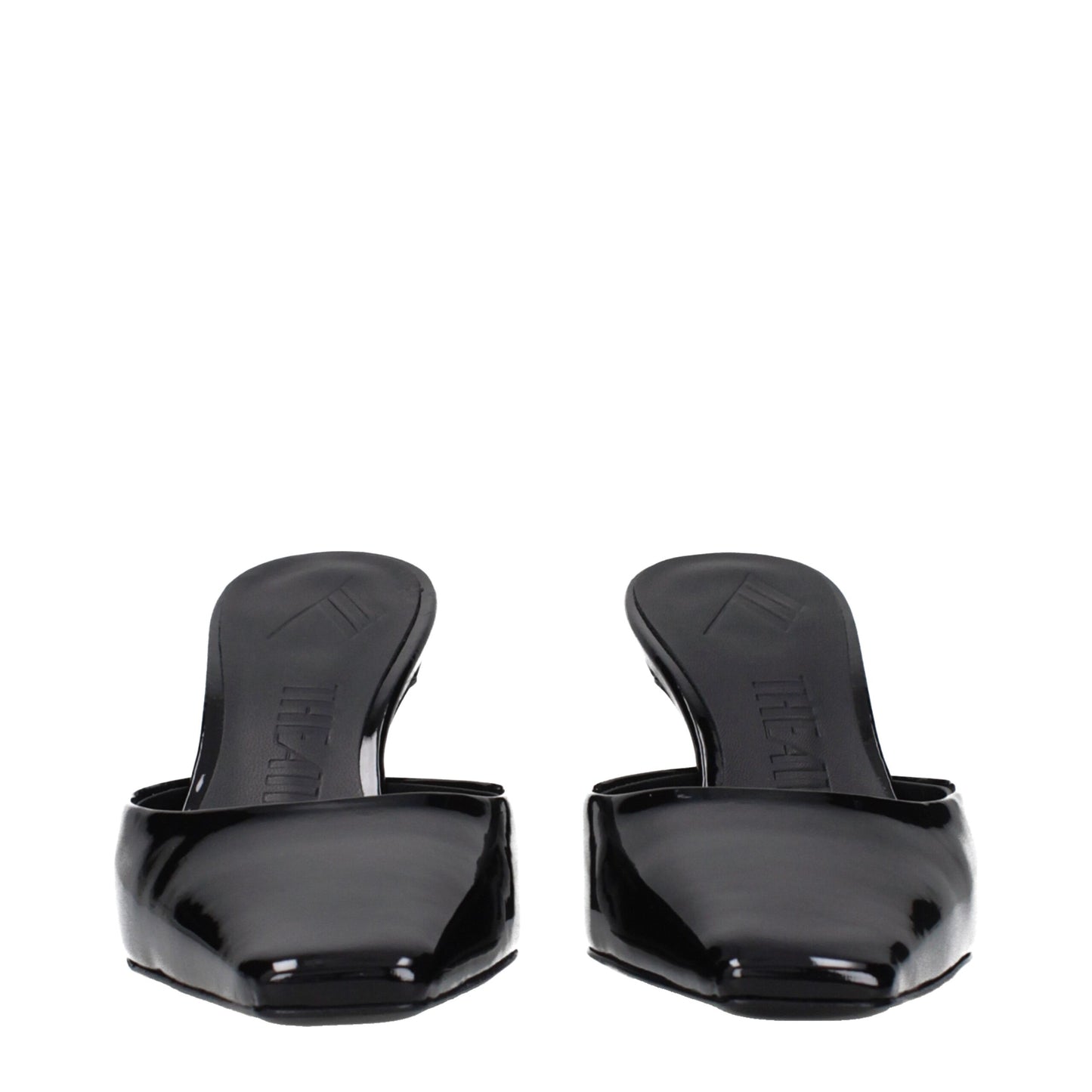 Black Leather Flat Sandals