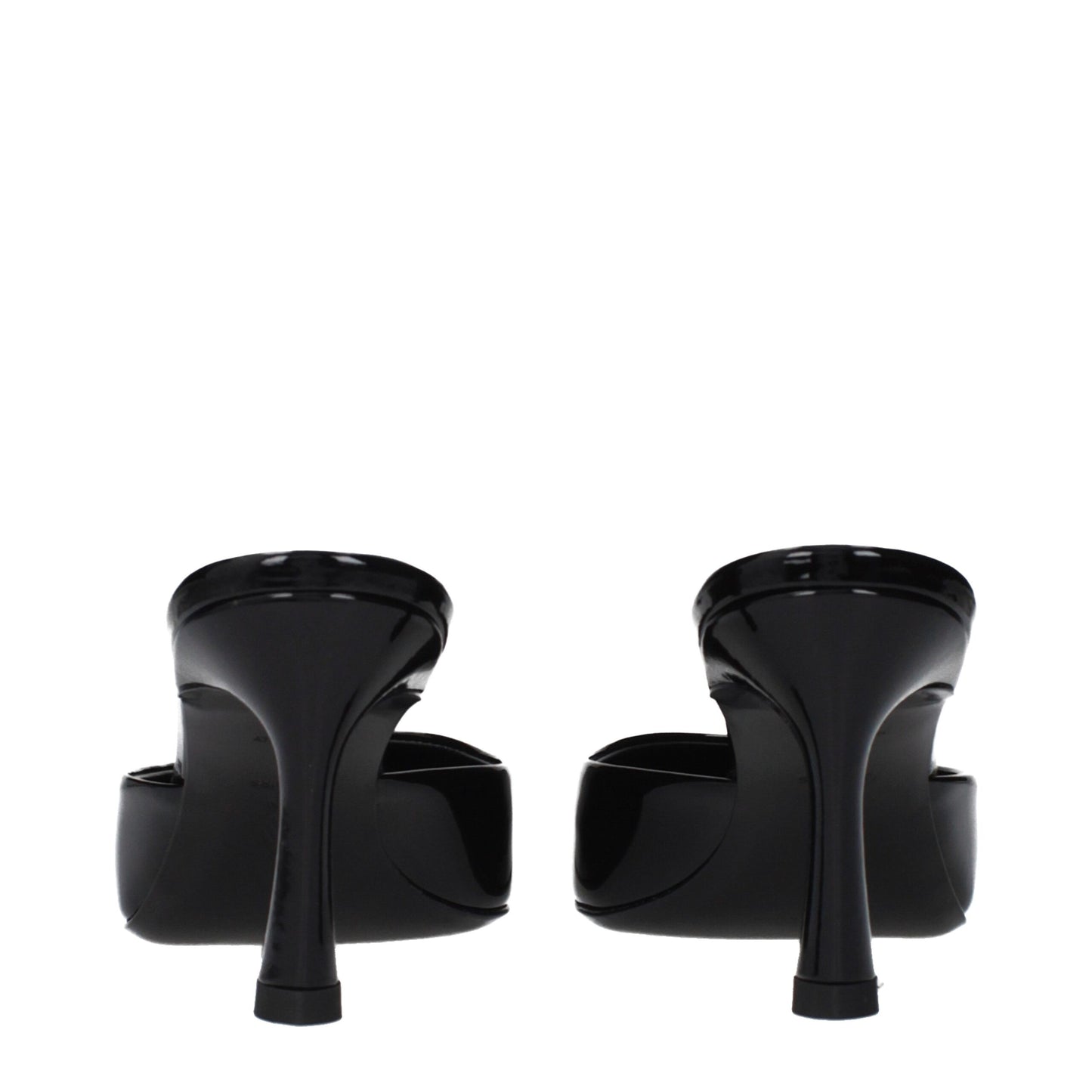 Black Leather Flat Sandals